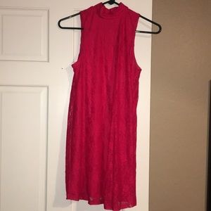 Red lace dress